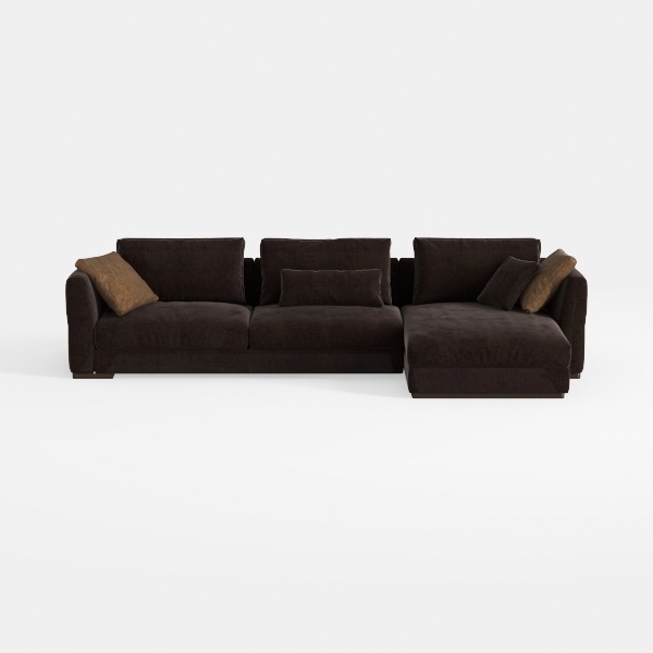 KEIKI L-Shaped Chenille Modular Sectional Couches