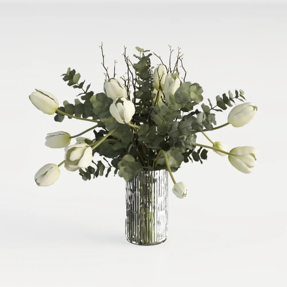 Rustic Farmhouse Ceramic Vase, 6.1" Tall Vintage