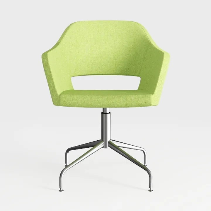 VINGLI Small Vanity Chair with Faux Fur Wheels for