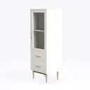 LITTLE TREE Bookcase with LED Light and Doors Left 45 Degree View