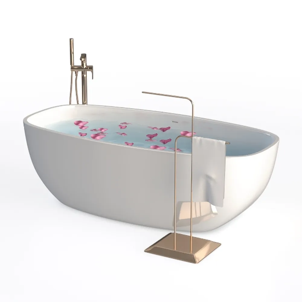 63'' Stone Resin Solid Surface Freestanding