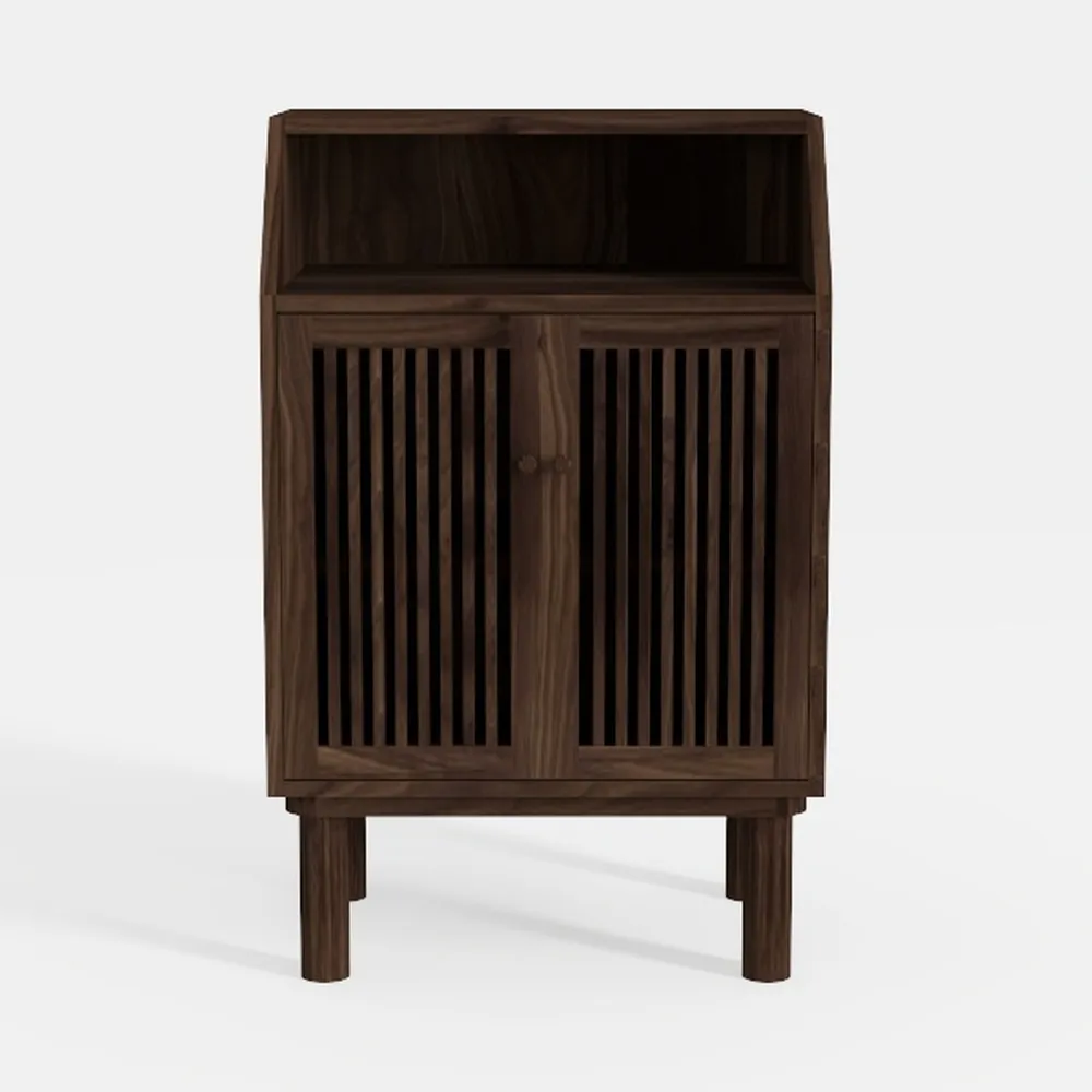 Grepatio Bathroom Floor Cabinet, Fluted Storage