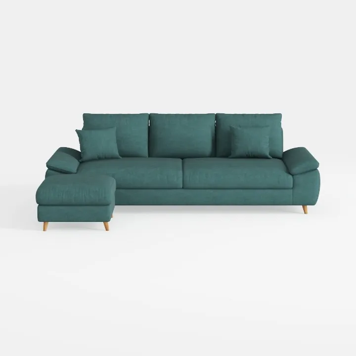 103.5" L-Shaped Velvet Sectional for Living Rooms