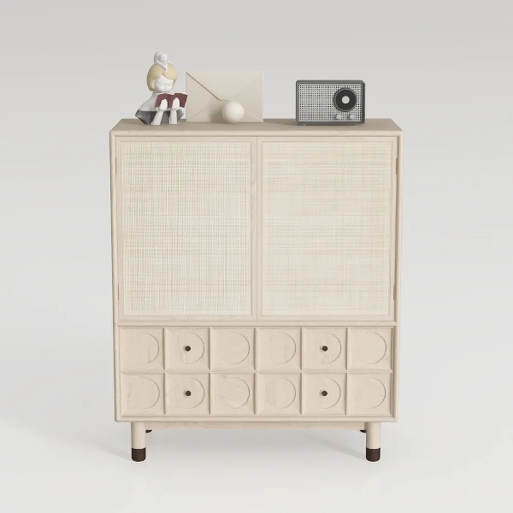 COLAMY Nightstand with Charging Station, 22" Moder