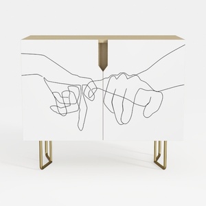 Sideboard Buffet Cabinet with 2 Doors, Modern