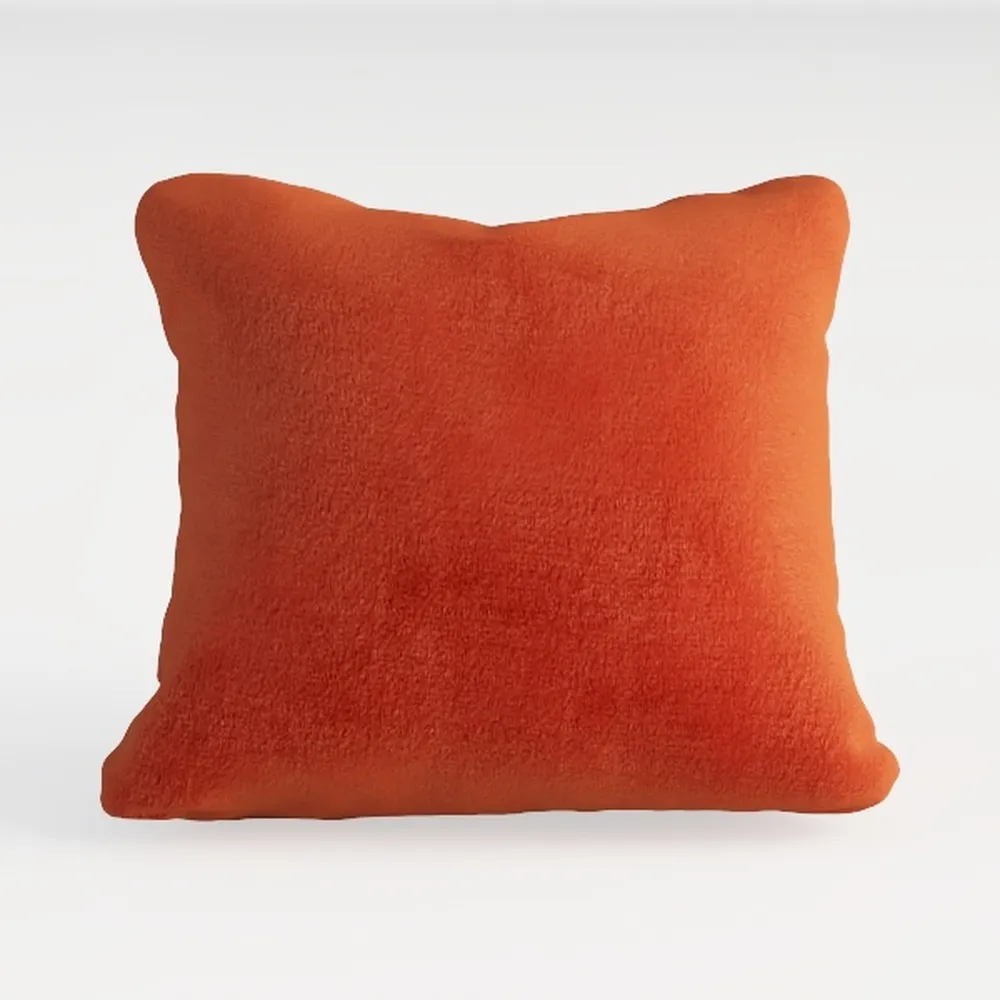 Outdoor Throw Pillow Covers, Modern Coral Red