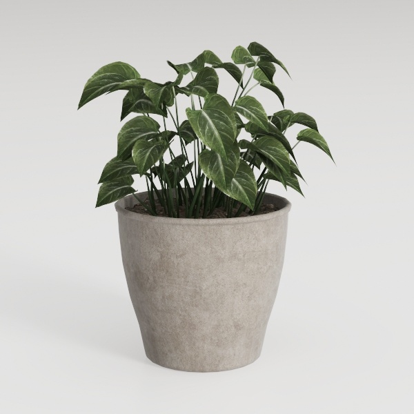 Water Hyacinth Round Floor Planter with Metal Pot 