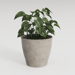 Water Hyacinth Round Floor Planter with Metal Pot 