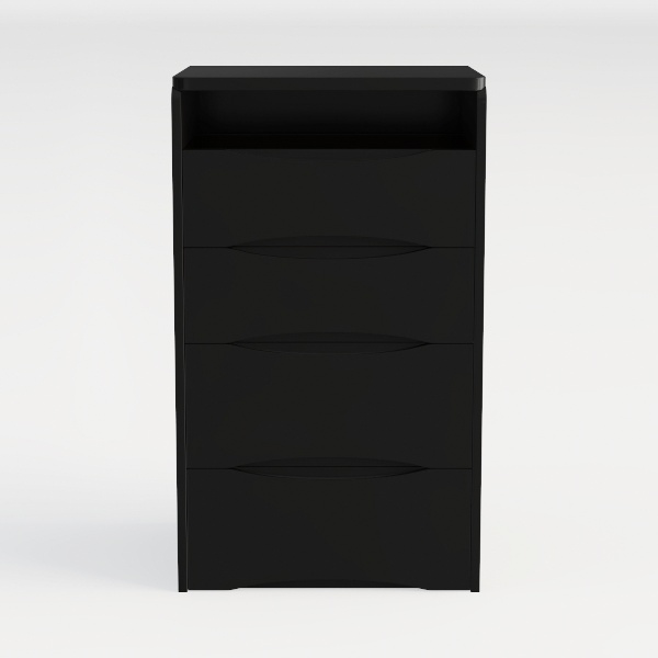 ADORNEVE LED Nightstand Black Nightstand with