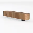 HEAH-YO Natural Sideboard Buffet Cabinet with Left 45 Degree View