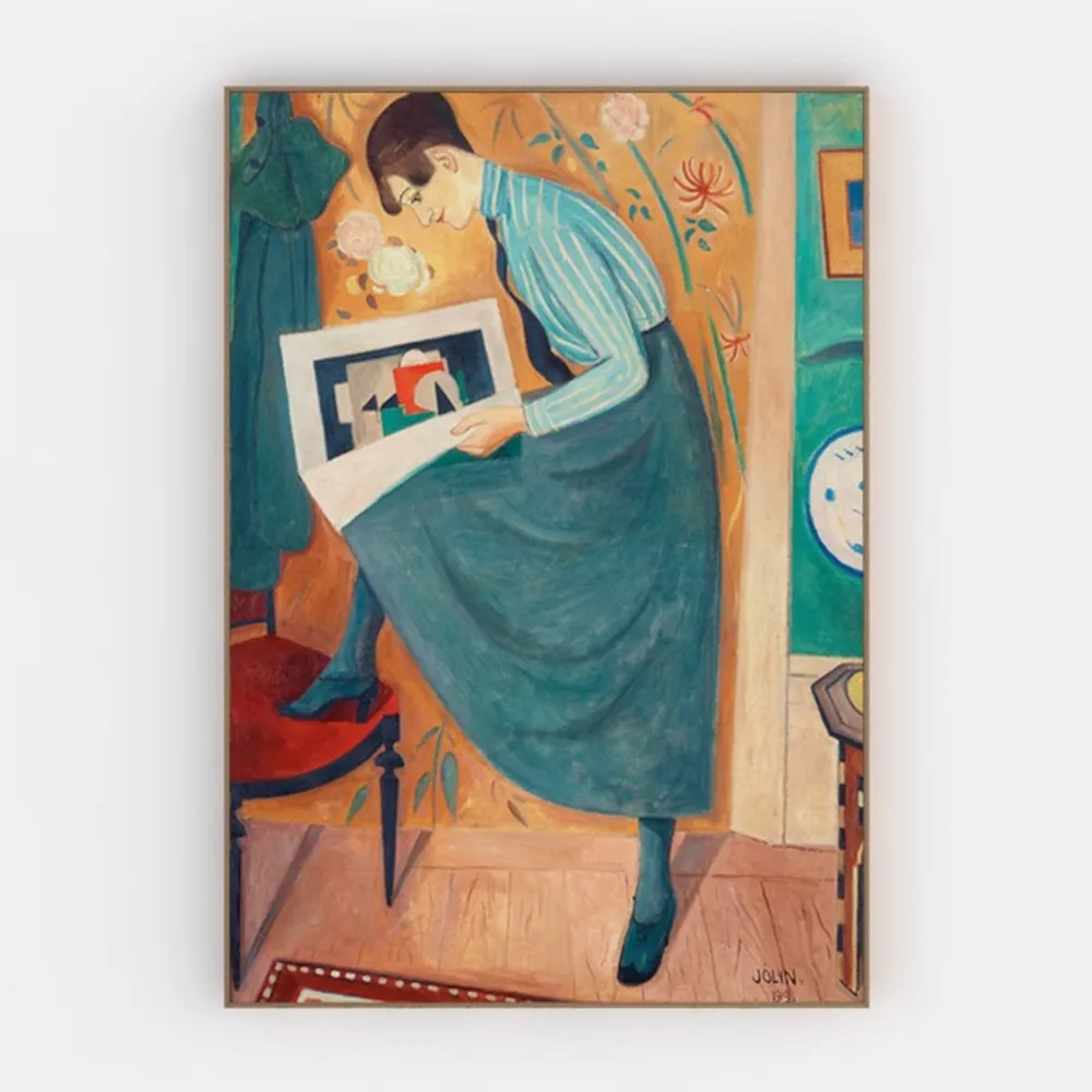 TIMUBA Wrapped Framed Vintage Wall Art Canvas