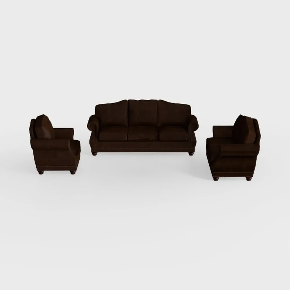Naomi Home Siggy Genuine Leather Sofa - Set of 3