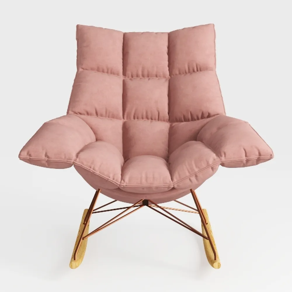 Welnow Lazy Chair with Ottoman, Modern Lounge