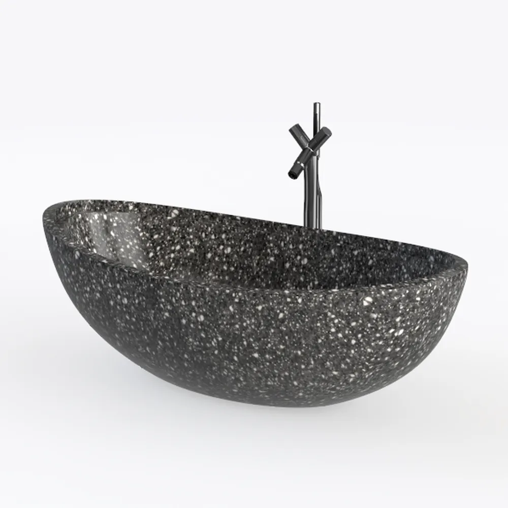 Black Terracotta Ceramic Vase with Handles,