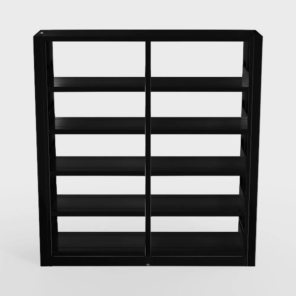 IRONCK Bookshelves 6 Tiers with Baffles Industrial