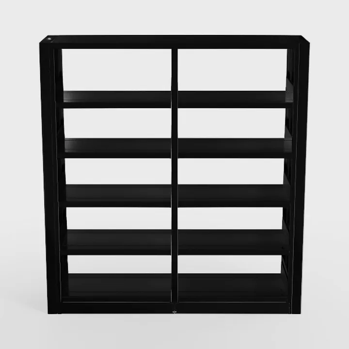 IRONCK Bookshelves 6 Tiers with Baffles Industrial