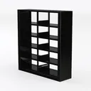 IRONCK Bookshelves 6 Tiers with Baffles Industrial Left 45 Degree View