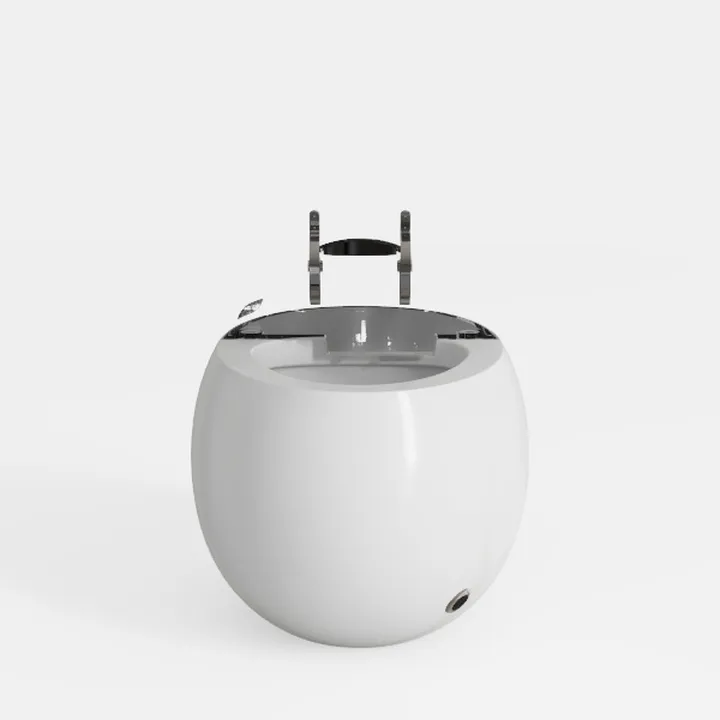 Minimalist White Ceramic Freestanding Bidet 3D Model