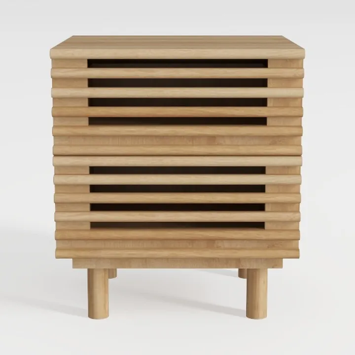 End Table with Storage, Wooden Farmhouse