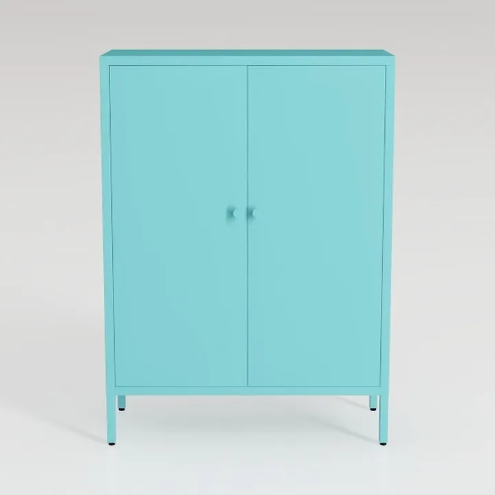 Metal Storage Cabinet with 2 Doors- (31.5H) Blue