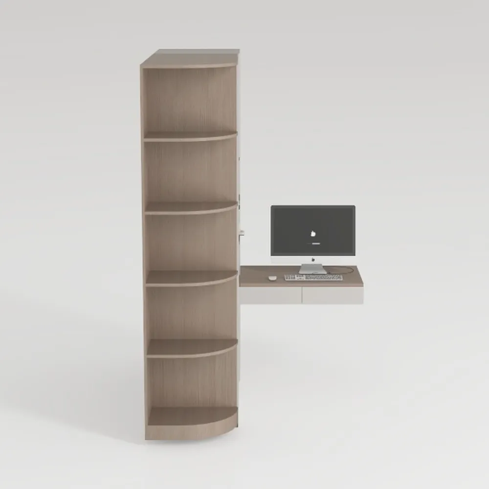 Rotating Bookshelf with Light, 4 Tier Spinning