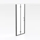 Minimalist Black Framed Glass Shower Door 3D Model Right 45 Degree View
