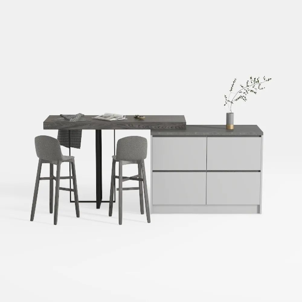 25.5 in. Bar Chair Set with Backrest Padded Seat F