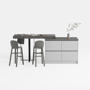 25.5 in. Bar Chair Set with Backrest Padded Seat F