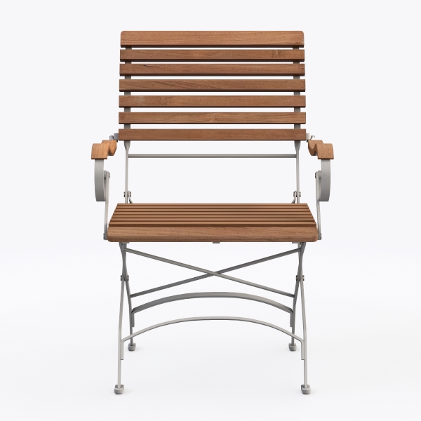 Windrift Teak Wood Outdoor Dining Chair in Brown