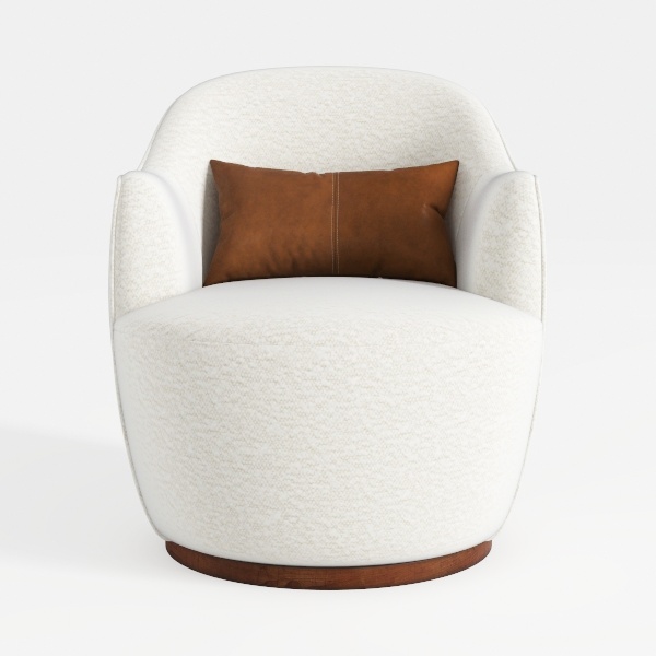 LuxenHome Accent Chair,Modern Swivel Chairs for Li