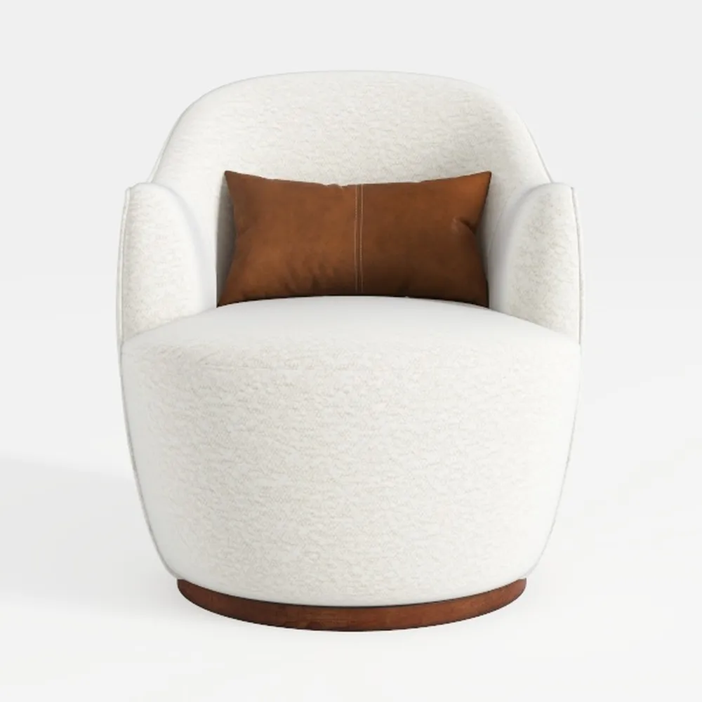 LuxenHome Accent Chair,Modern Swivel Chairs for Li