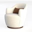 LuxenHome Accent Chair,Modern Swivel Chairs for Li Left 45 Degree View
