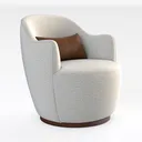 LuxenHome Accent Chair,Modern Swivel Chairs for Li Right 45 Degree View