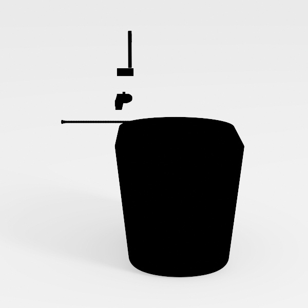 roro 7-Inch Handmade Textured Black Ceramic