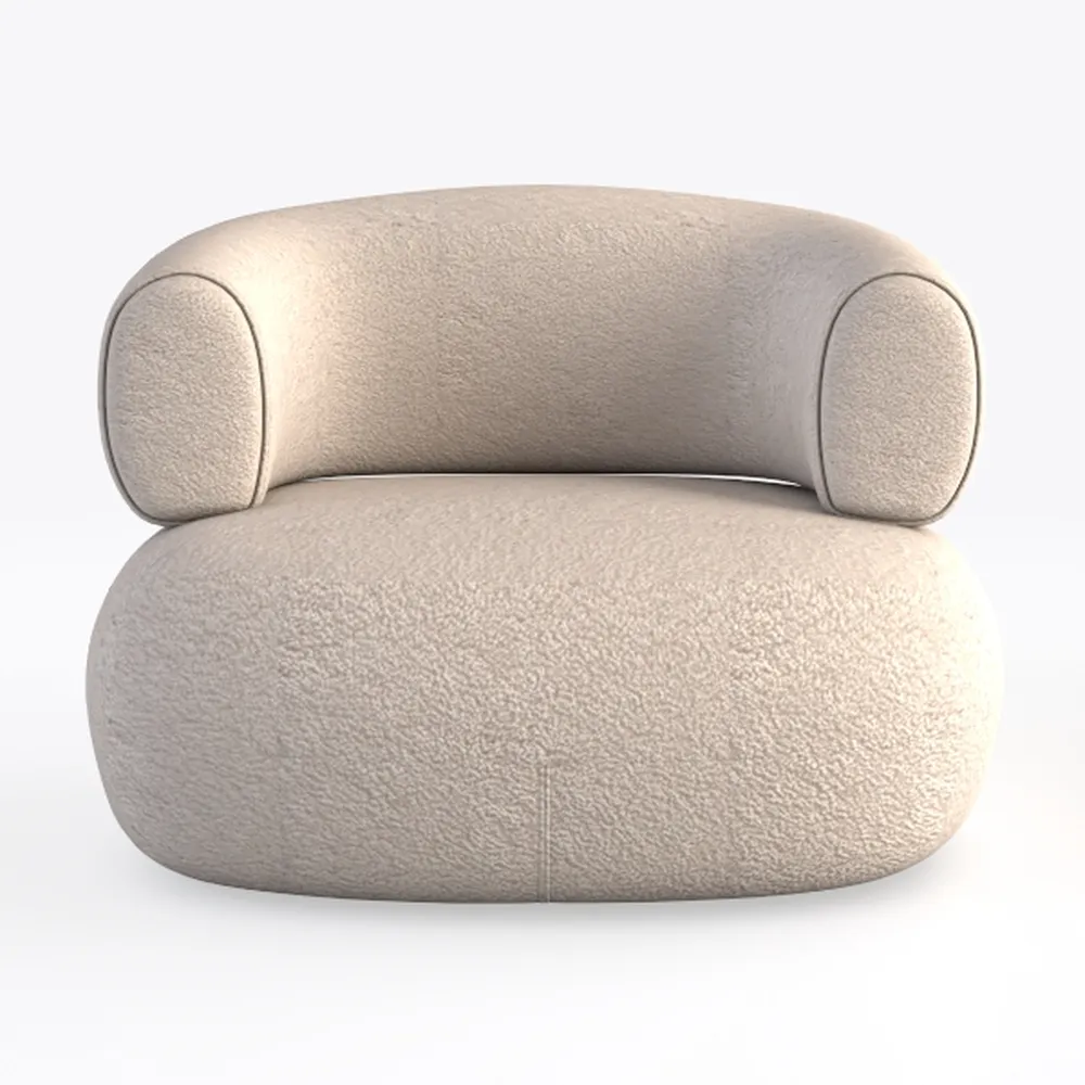 Oversized Round Boneless Accent Sofa Chair, Indoor