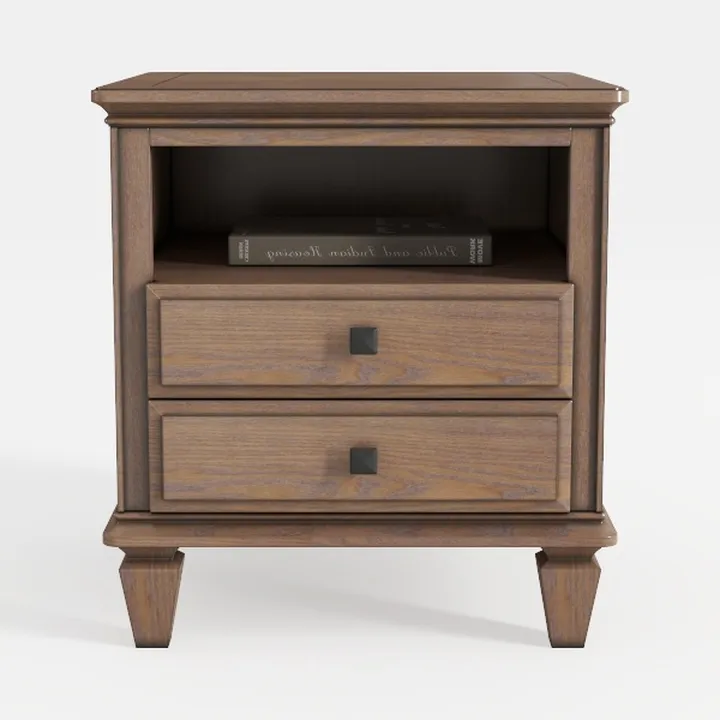 Acme Colt Wooden 2-Drawer Nightstand with Open
