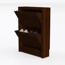 Shoe Storage Cabinet for Entryway with 2 Flip Left 45 Degree View