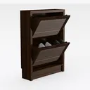 Shoe Storage Cabinet for Entryway with 2 Flip Right 45 Degree View