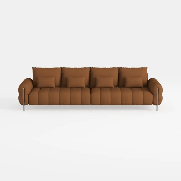 Foldable Three Person Fabric Sofa Bed, high Reboun