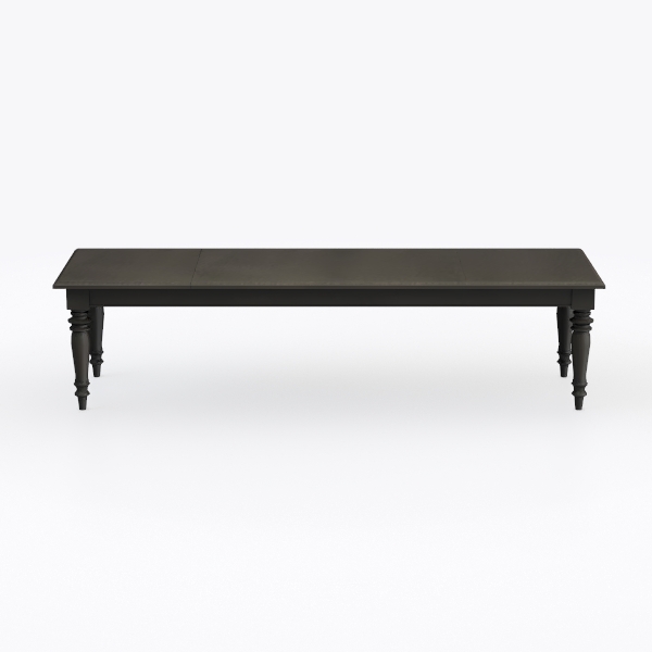 Vintage Black Solid Wood Extendable Dining Table 3D Model | Homestyler ...