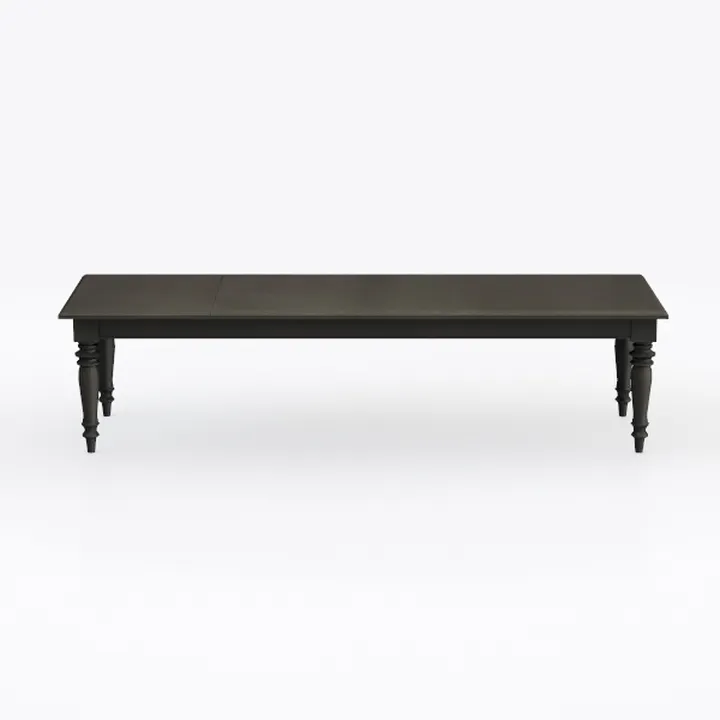 62 in. Modern Black Engineered Wood 4 Legs Dining 