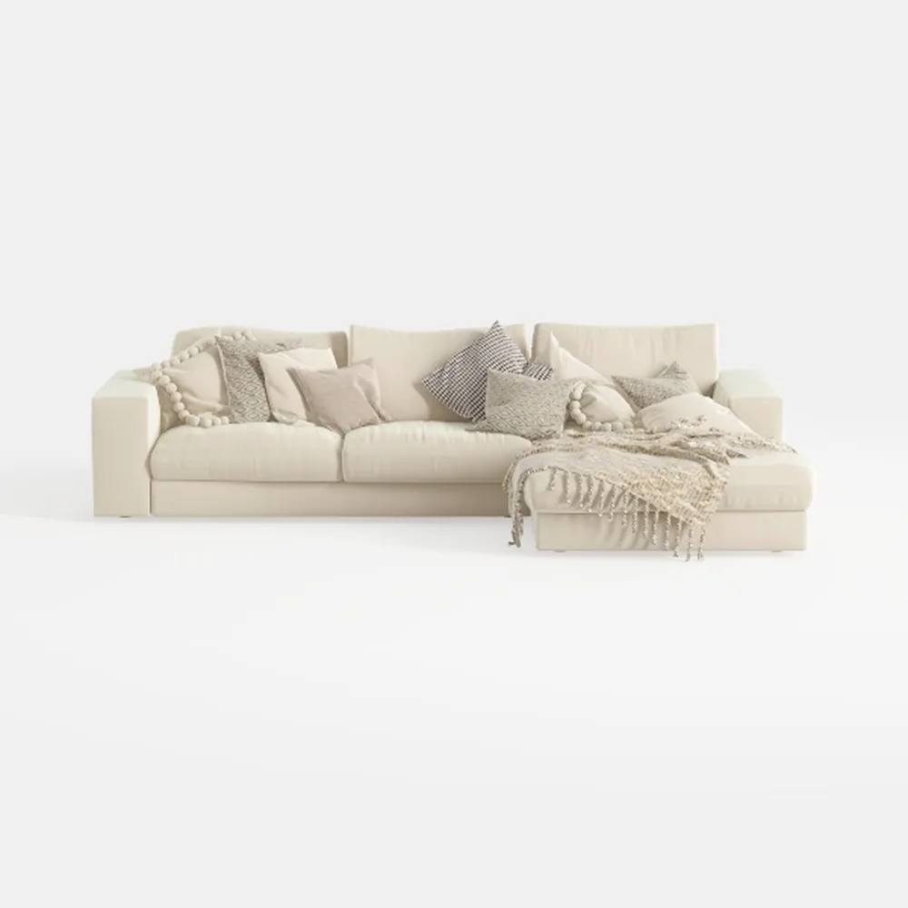 Oversized Modular Sofa, Extra Deep Cloud Chenille