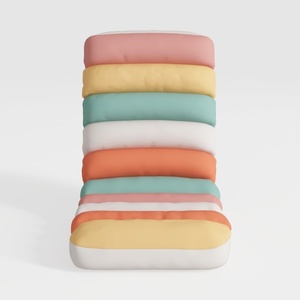 Colorful Fabric Minimalist Stacked Ottoman 3D Model