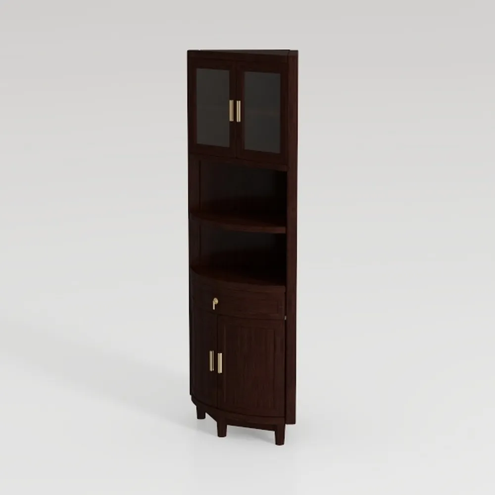 IRONCK 71.3'' Tall Corner Cabinet, Mid Century