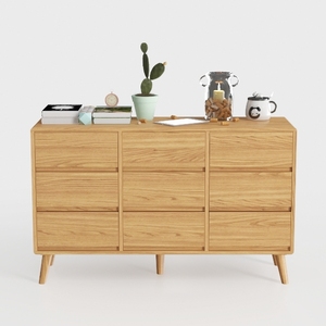 Hadulcet Fluted 6 Drawers Dresser for Bedroom,