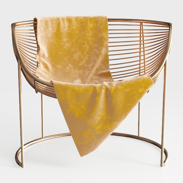 Poltrona moderna Sherpa, comoda e imbottita, con gambe in metallo, braccioli in tessuto bouclé, per soggiorno, camera da letto e ufficio (senape)