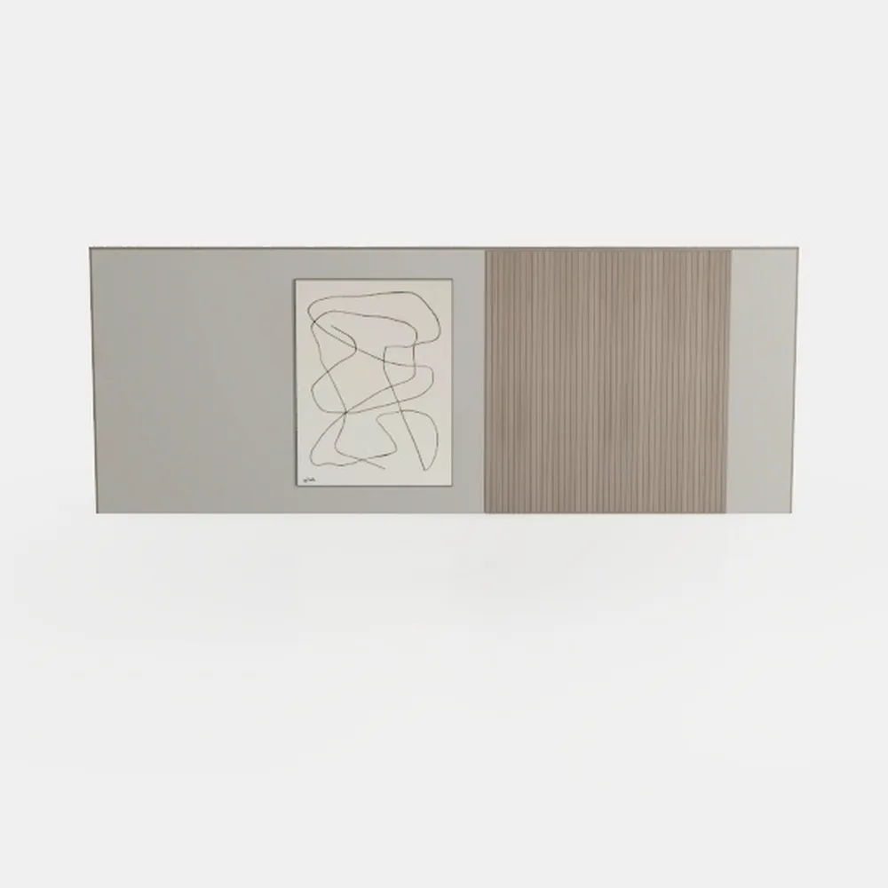 Fluted Sideboard Buffet Cabinet with Storage, Mode