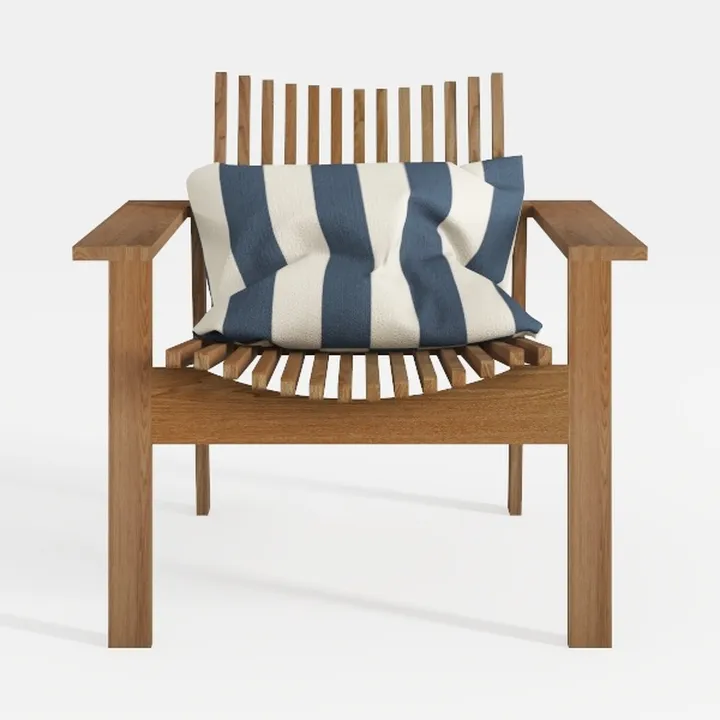 Benjara Mia Outdoor Chair Set of 2, White Fabric