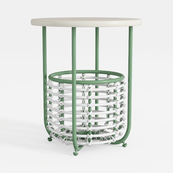 Wicker Side Table Outdoor, Patio Rattan Side Table