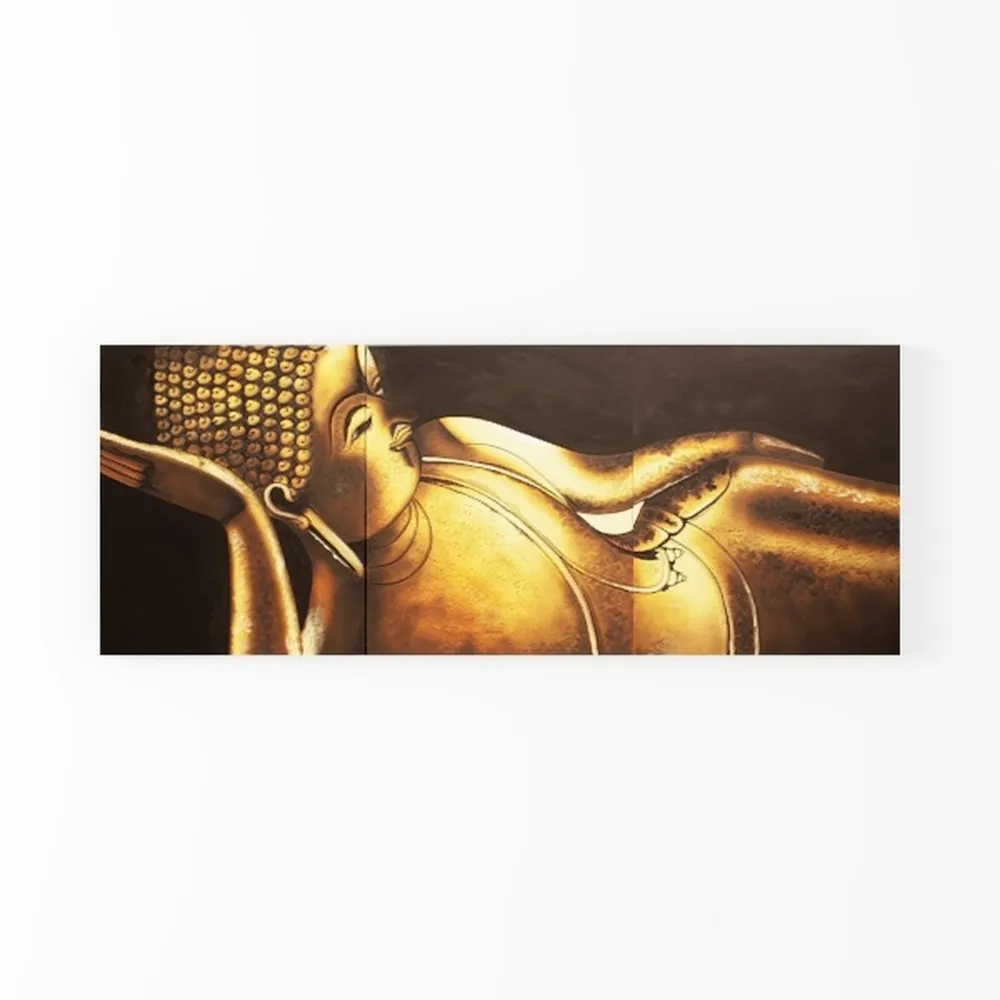 Lotus Flower Pictures Wall Decor for Bedroom Gold